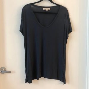 Loft Navy Scoopneck Oversized Tee Size M